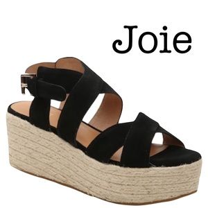 New Joie Gaelyn Suede Wedge Sandal Size 41